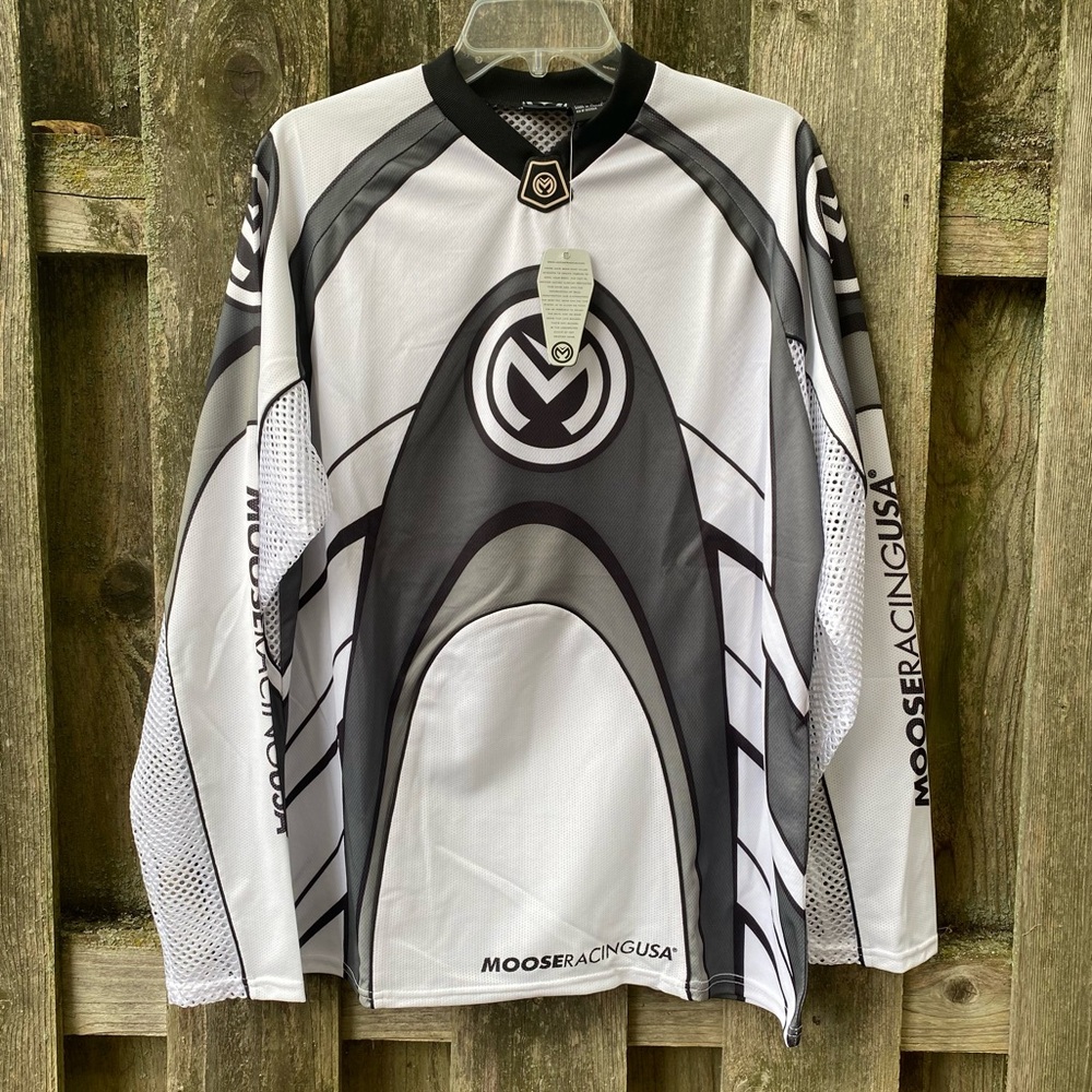 Moose Racing black and white long sleeve shirt